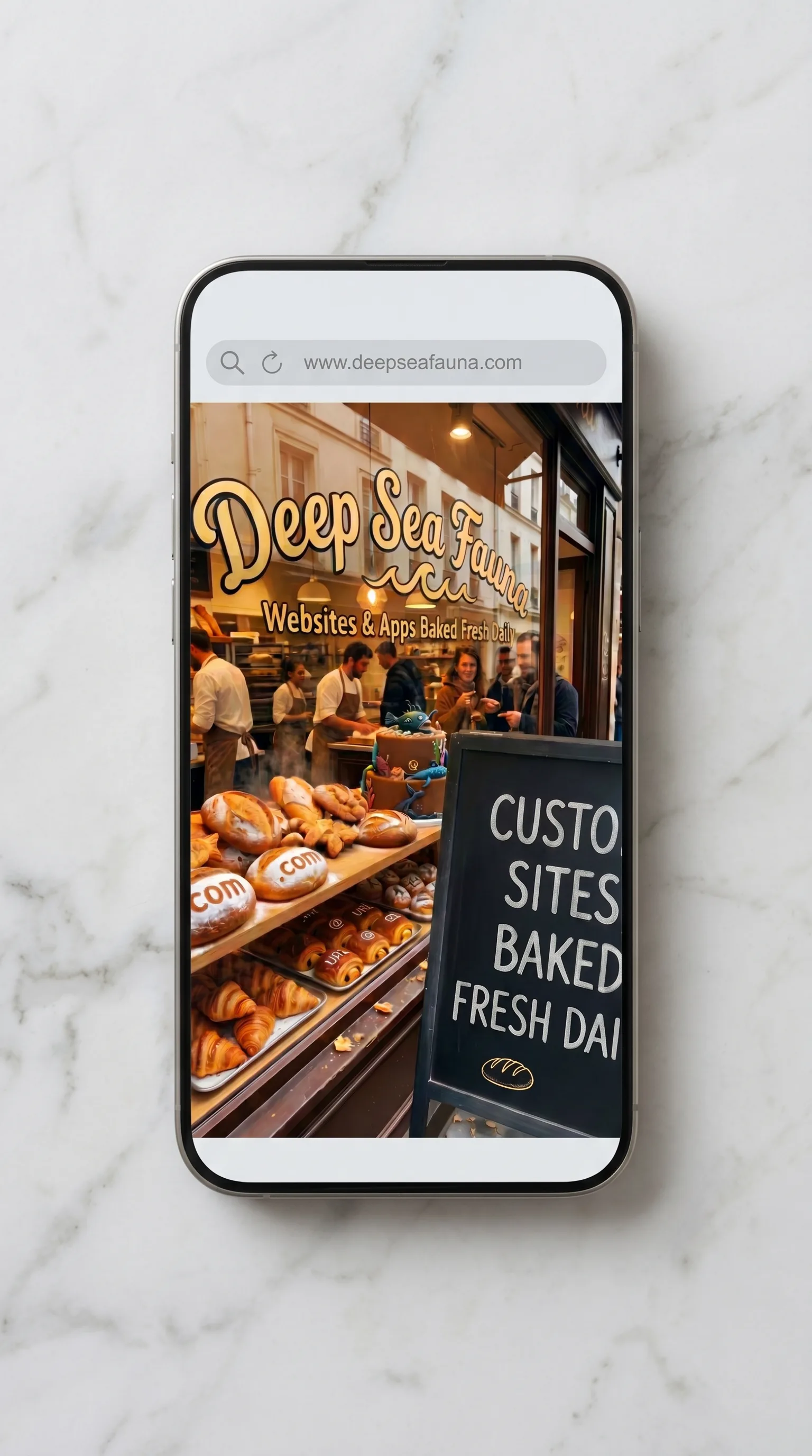 Mobile phone showing Pinterest-style marketing pins