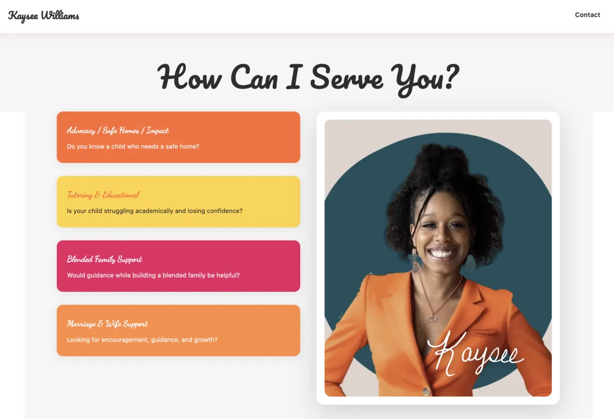 Screenshot of Young and Vibrant website